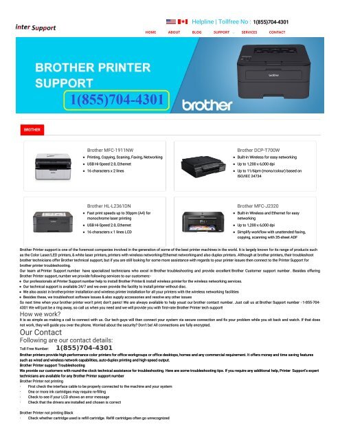 Brother Printer Support Phone Number+1(855)704-4301
