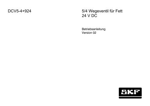 Bedienungsanleitung 5-4 Wegeventil für Fett