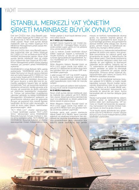 Yacht Life Travel Şubat 2018