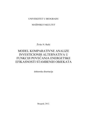 Ralic Zivko - Doktorska disertacija, EnEfikasnost stambenih zgrada