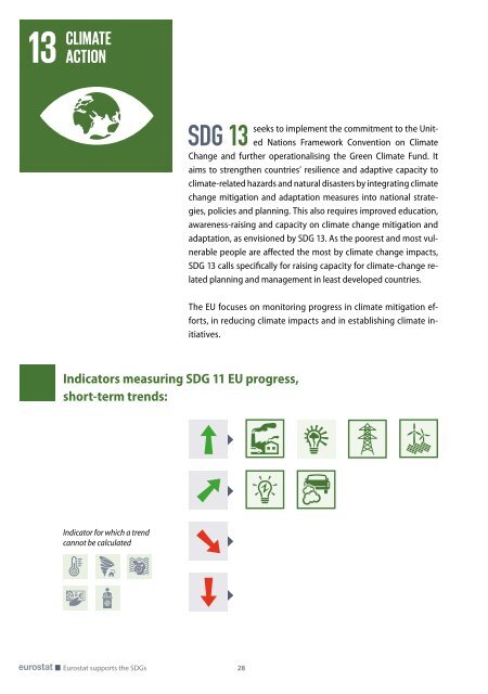 Sustainable Development in the European Union: Overview of progress towards the SDGs in an EU context