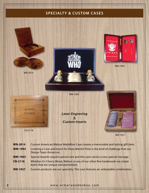 Almar Wooden Box Company - 2018 Catalogue