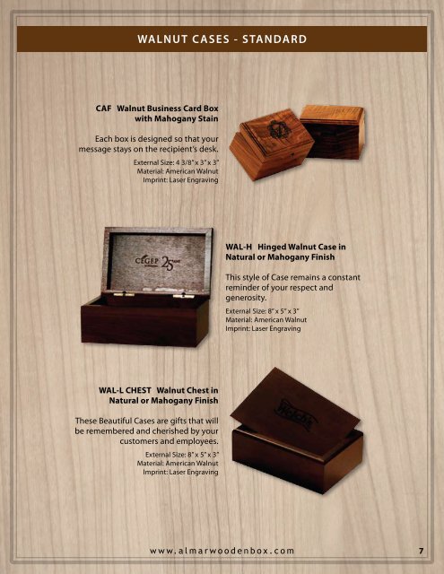 Almar Wooden Box Company - 2018 Catalogue