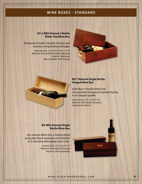 Almar Wooden Box Company - 2018 Catalogue