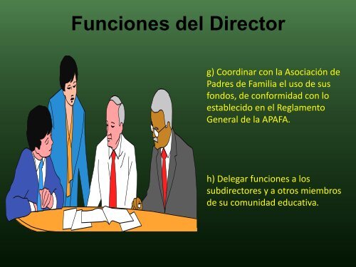 funciones del director