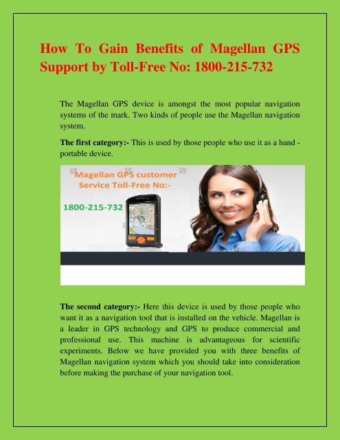 How To Gain Benefits of Magellan GPS Support by Toll-Free No  1800-215-732