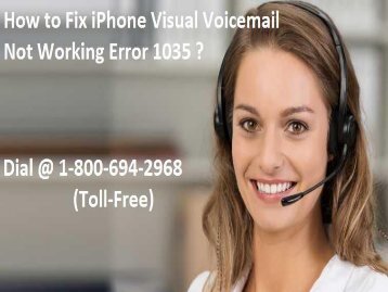 1-800-694-2968 How to Fix iPhone Voicemail Not Working Error 1035? 