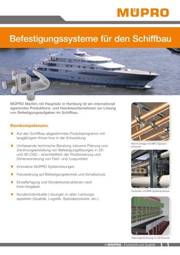 MÜPRO Befestigungssysteme für den Schiffsbau DE