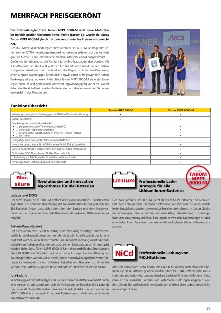 Steca Elektronik Katalog PV Autarke Systeme (06|2018)