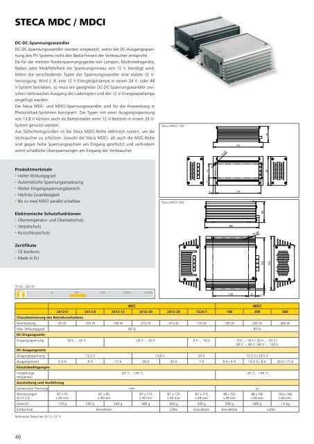 Steca Elektronik Katalog PV Autarke Systeme (06|2018)