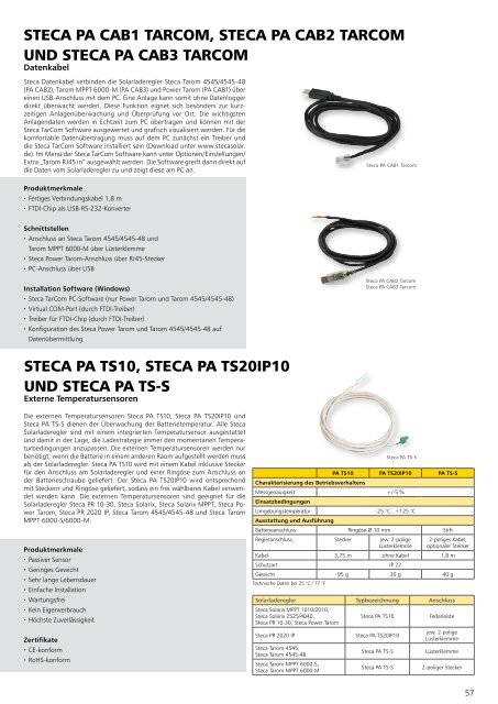 Steca Elektronik Katalog PV Autarke Systeme (06|2018)