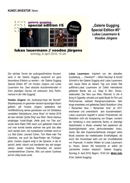 KUNSTINVESTOR AUSGABE FEBRUAR 2018