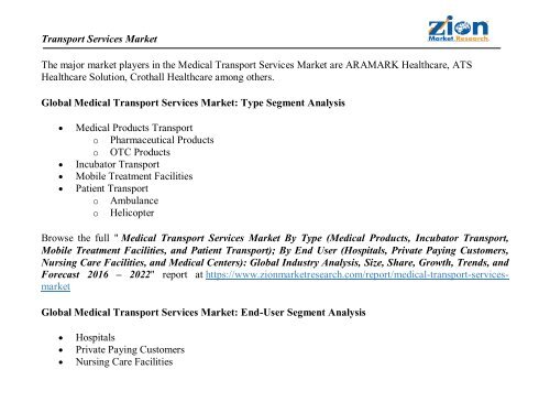 Transport Services Market