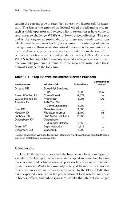 The Network Society - University of Massachusetts Amherst