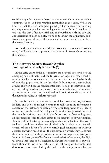 The Network Society - University of Massachusetts Amherst
