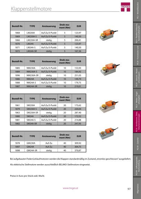 TROGES Preisliste 2018