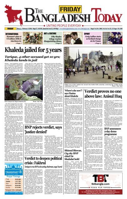 The Bangladesh Today (09-02-2018)