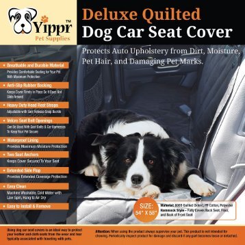 Yippr Pet Supplies  Dog Car Seat Protector Covers