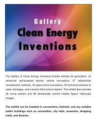 Gallery of Clean Energy Inventions Exhibit - with setup details