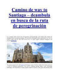 Your Way to Santiago – Camino de Santiago Tours