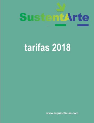 tarifario SustentArte  2018