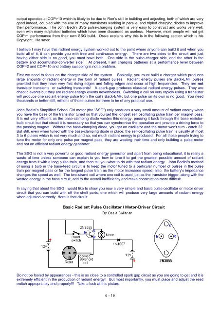 Practical Guige to Free Energy Devices