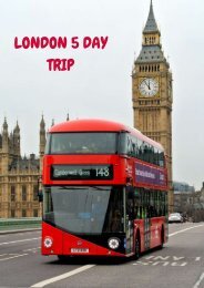 London 5 Day Tour Itinerary