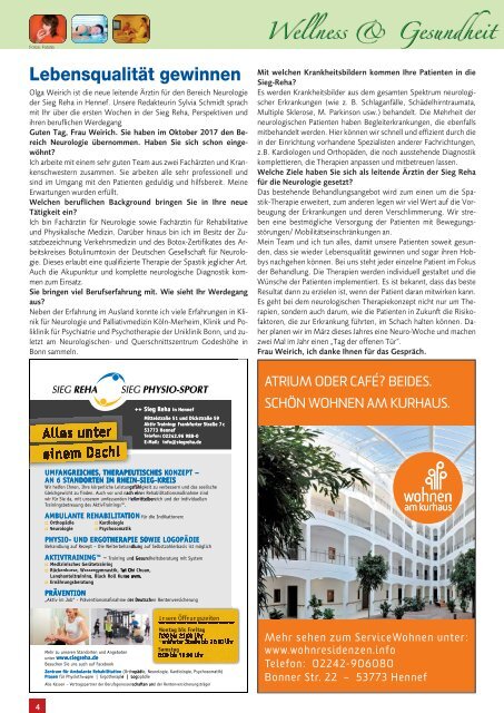 Siegburger Stadtmagazin Januar 2018