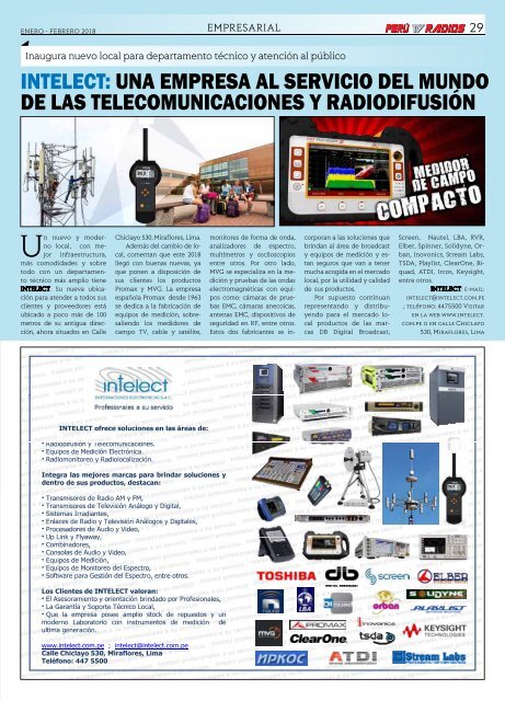 REVISTA PERÚ TV RADIOS ENE - FEB 2018