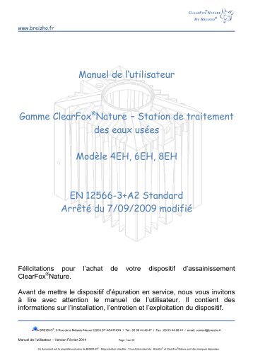Guide_d_utilisation_-_Clearfox_Nature_-_4_6_8_EH_-_Fevrier_2014_cle0e5d7b