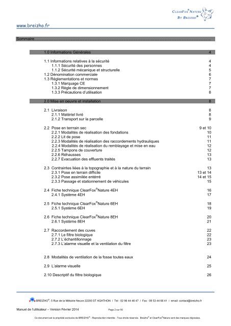 Guide_d_utilisation_-_Clearfox_Nature_-_4_6_8_EH_-_Fevrier_2014_cle0e5d7b