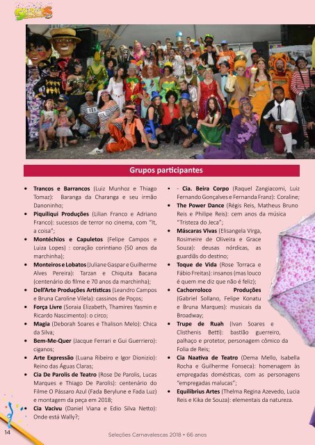 Revista Seleções Carnavalescas 2018