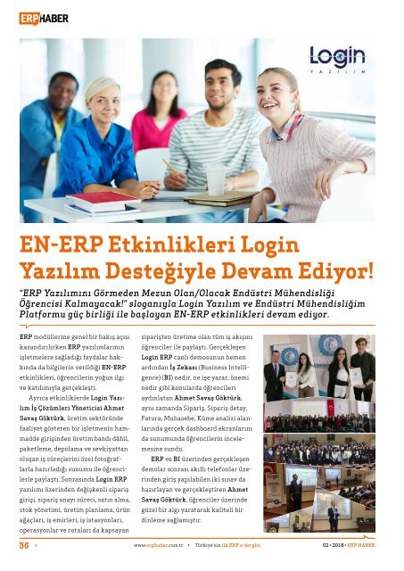 ERP HABER Dergisi Şubat 2018 Sayısı