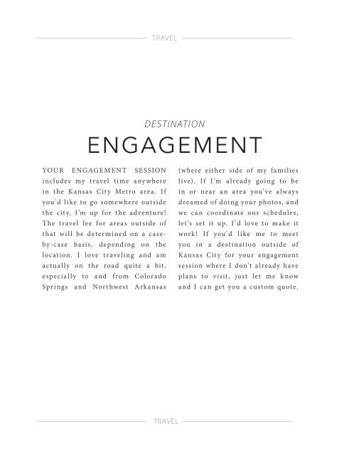 Engagement Session Style Guide