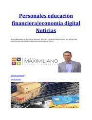 Personales educación financiera|economía digital Noticias