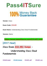 [2018 New] Latest Release Pass4itsure Cisco 210-451 Dumps PDF Question Description