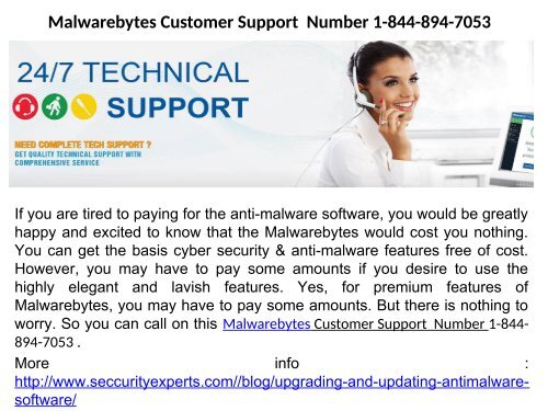 Malwarebytes Issues Phone Number 1-844-894-7053