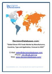 Global Dinner RTE Foods - Market Growth Projection to 2022