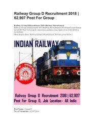 Railway Group D Recruitment 2018