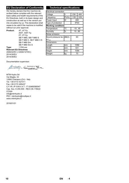 Karcher MA 80 - manuals