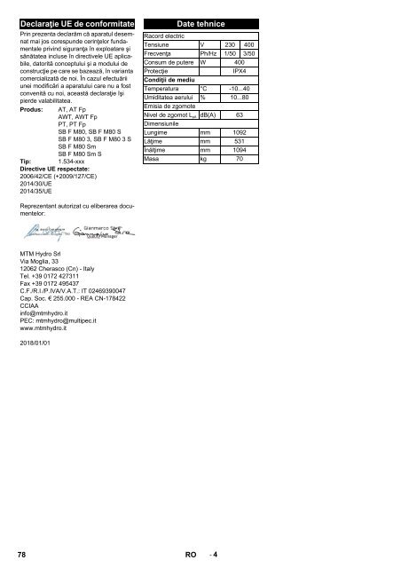 Karcher MA 80 - manuals