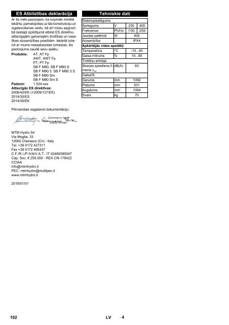 Karcher MA 80 - manuals