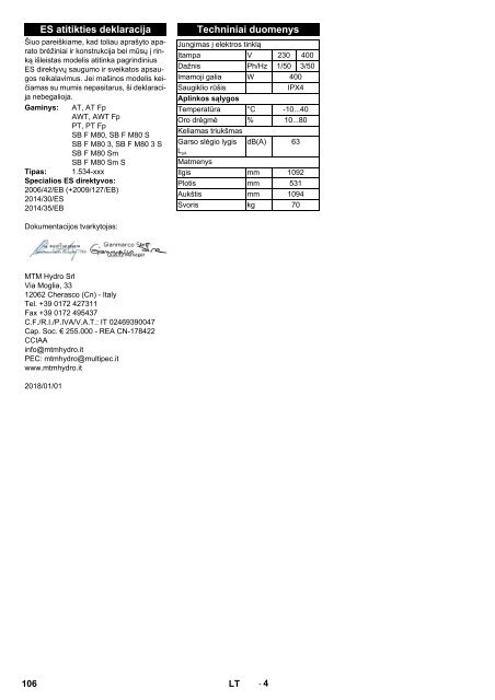 Karcher MA 80 - manuals