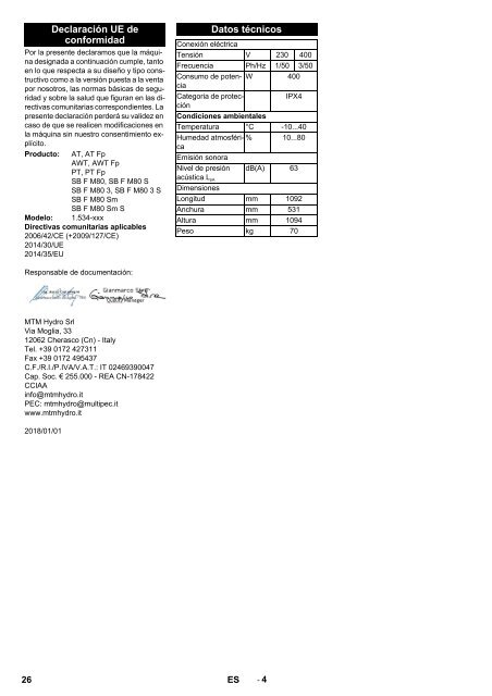 Karcher MA 80 - manuals