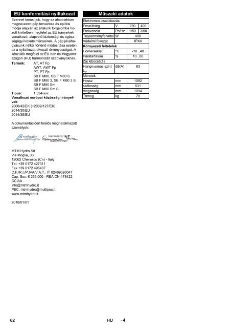 Karcher MA 80 - manuals