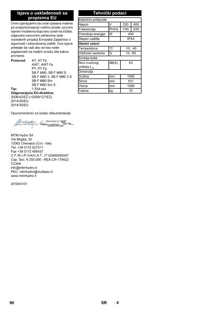 Karcher MA 80 - manuals