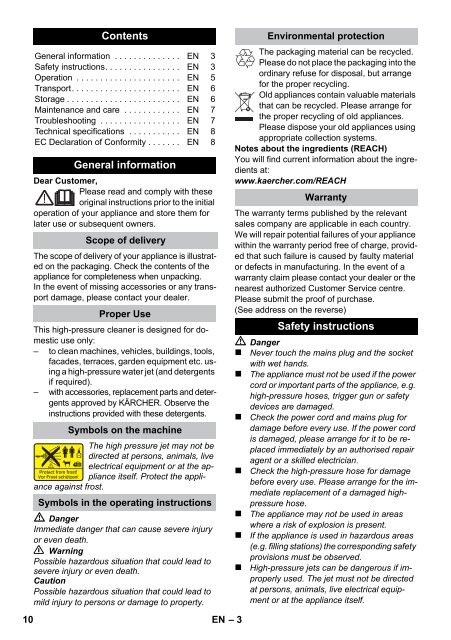 Karcher K 2 Basic - manuals