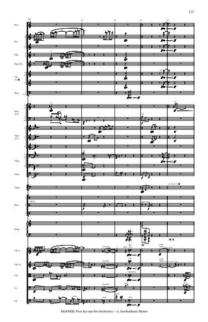 Rosner - Five Ko-ans for Orchestra, op. 65