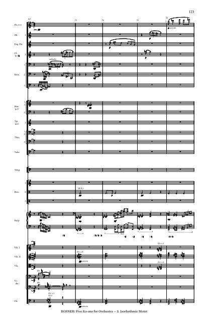 Rosner - Five Ko-ans for Orchestra, op. 65