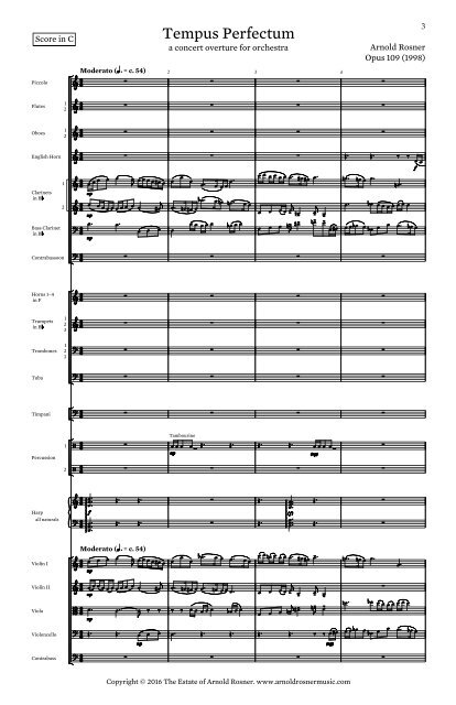 Rosner - Tempus Perfectum, op. 109
